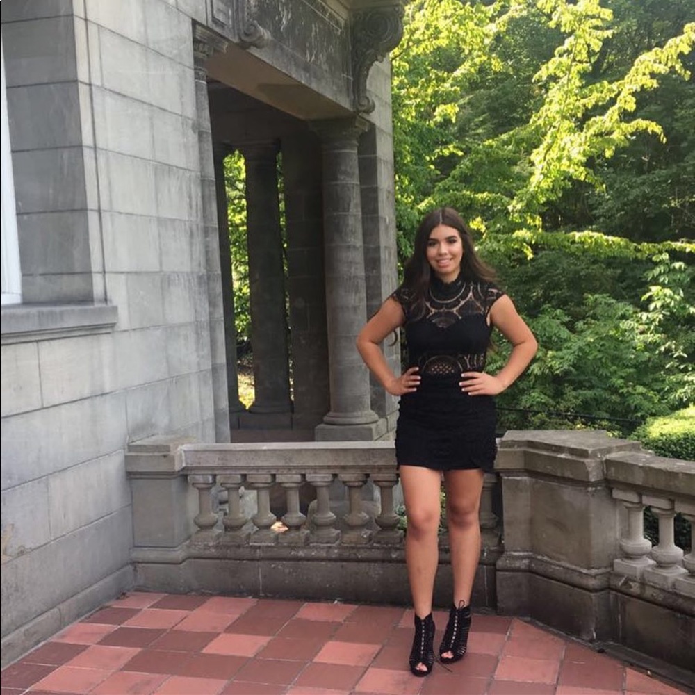 Black mini dress